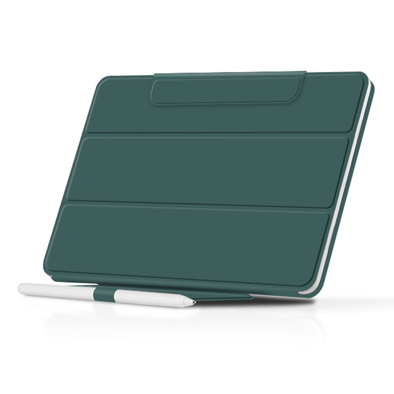 For Google Pixel Tablet Tri-fold Stand Cover PU Leather Magnetic Attachment Tablet Case