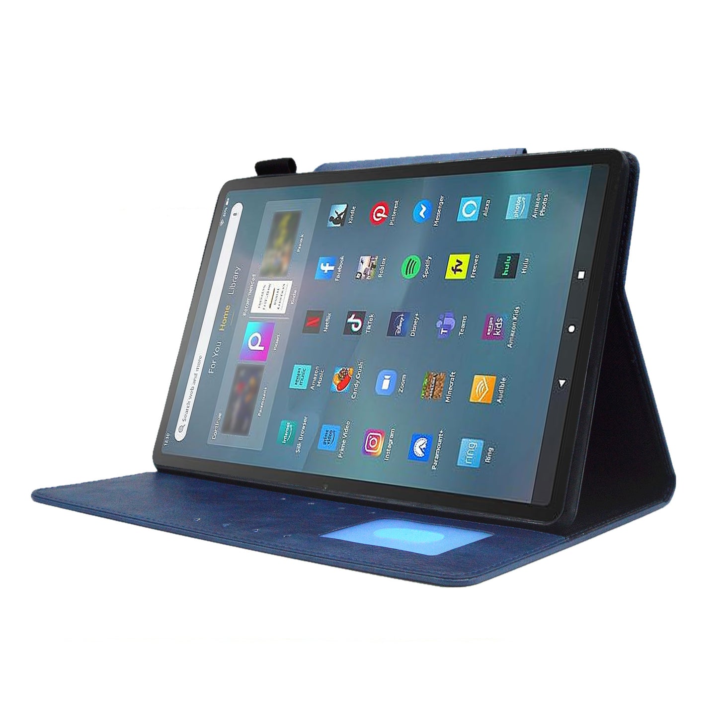 Tablet Case for Amazon Fire Max 11 , Card Holder Cowhide Texture PU Leather Stand Cover