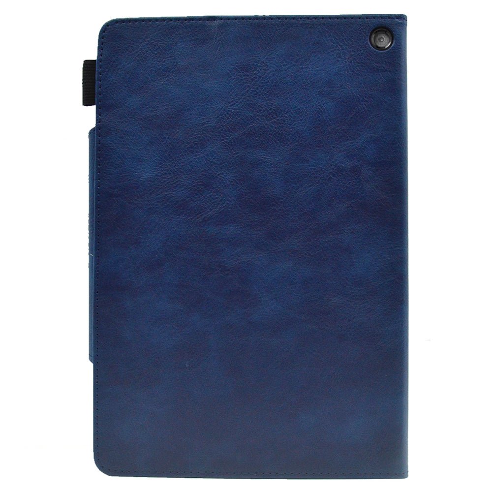 Tablet Case for Amazon Fire Max 11 , Card Holder Cowhide Texture PU Leather Stand Cover
