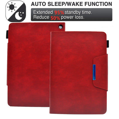 Tablet Case for Amazon Fire Max 11 , Card Holder Cowhide Texture PU Leather Stand Cover
