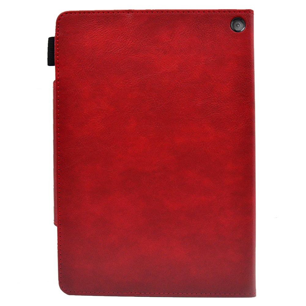 Tablet Case for Amazon Fire Max 11 , Card Holder Cowhide Texture PU Leather Stand Cover