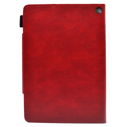 Tablet Case for Amazon Fire Max 11 , Card Holder Cowhide Texture PU Leather Stand Cover