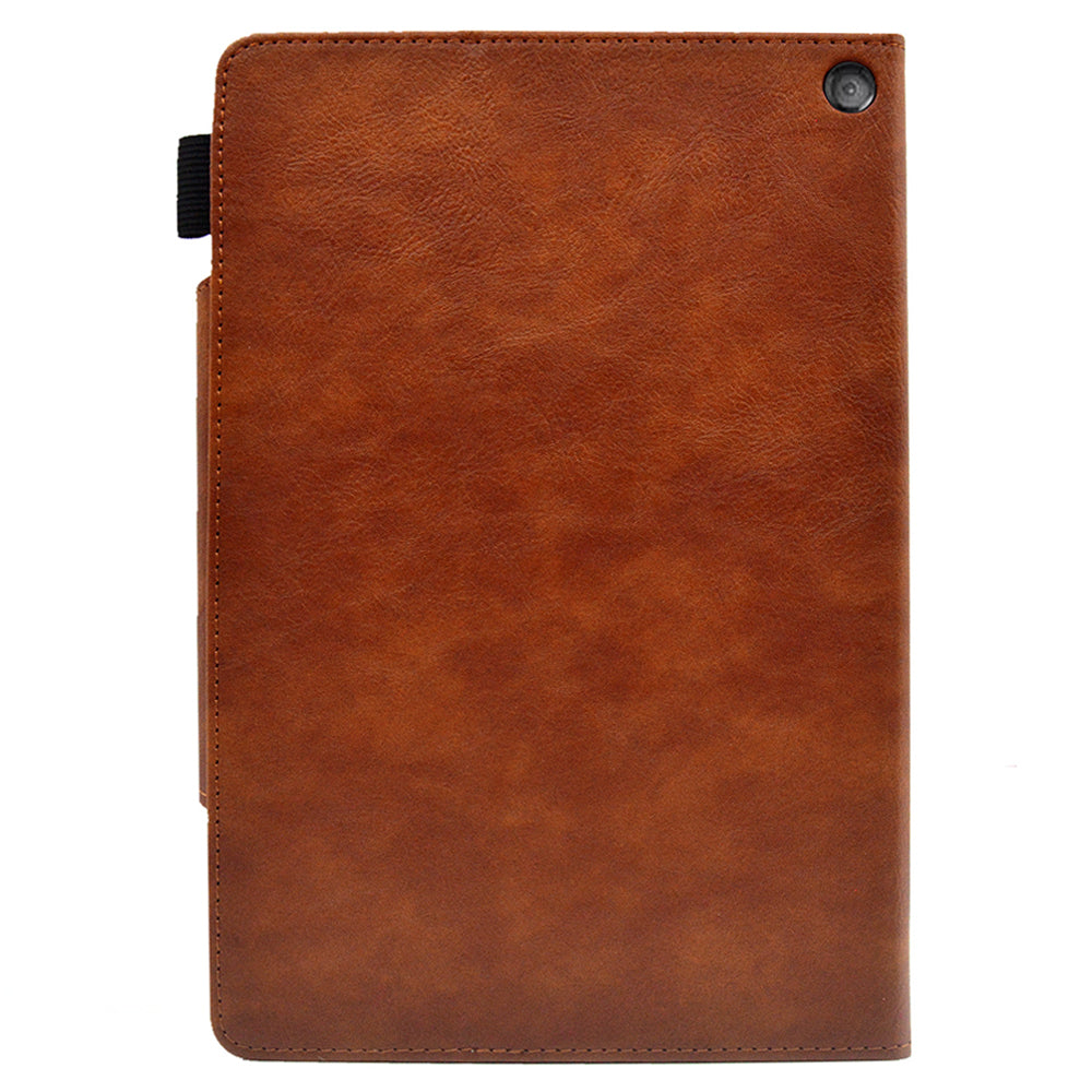 Tablet Case for Amazon Fire Max 11 , Card Holder Cowhide Texture PU Leather Stand Cover