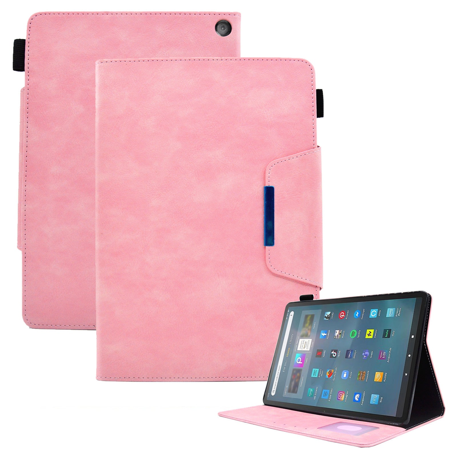 Tablet Case for Amazon Fire Max 11 , Card Holder Cowhide Texture PU Leather Stand Cover