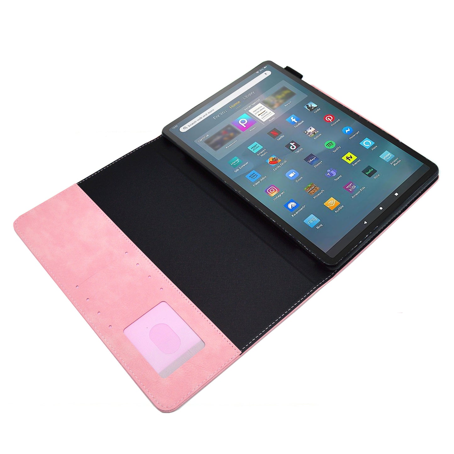 Tablet Case for Amazon Fire Max 11 , Card Holder Cowhide Texture PU Leather Stand Cover