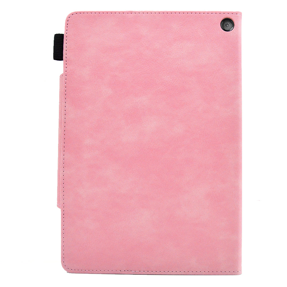 Tablet Case for Amazon Fire Max 11 , Card Holder Cowhide Texture PU Leather Stand Cover