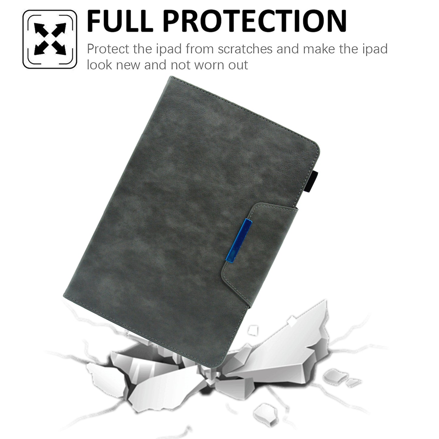 Tablet Case for Amazon Fire Max 11 , Card Holder Cowhide Texture PU Leather Stand Cover