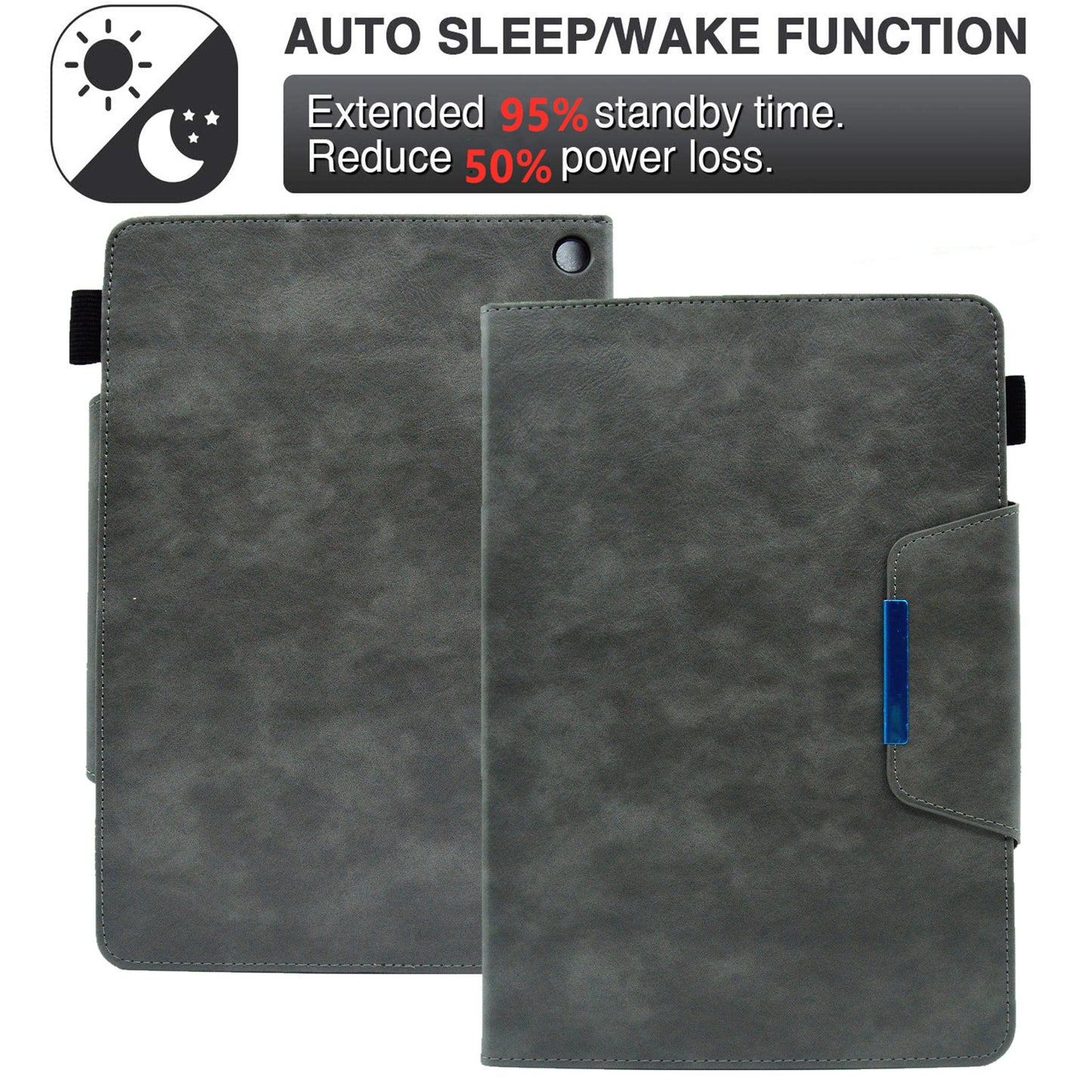 Tablet Case for Amazon Fire Max 11 , Card Holder Cowhide Texture PU Leather Stand Cover