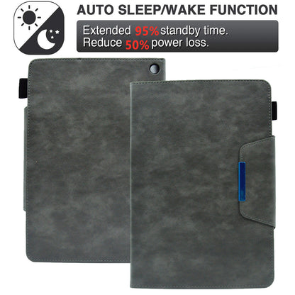 Tablet Case for Amazon Fire Max 11 , Card Holder Cowhide Texture PU Leather Stand Cover
