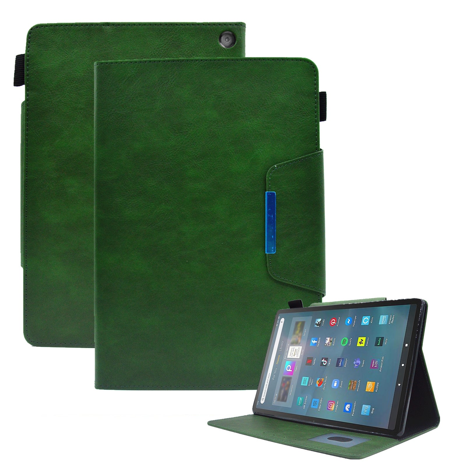 Tablet Case for Amazon Fire Max 11 , Card Holder Cowhide Texture PU Leather Stand Cover