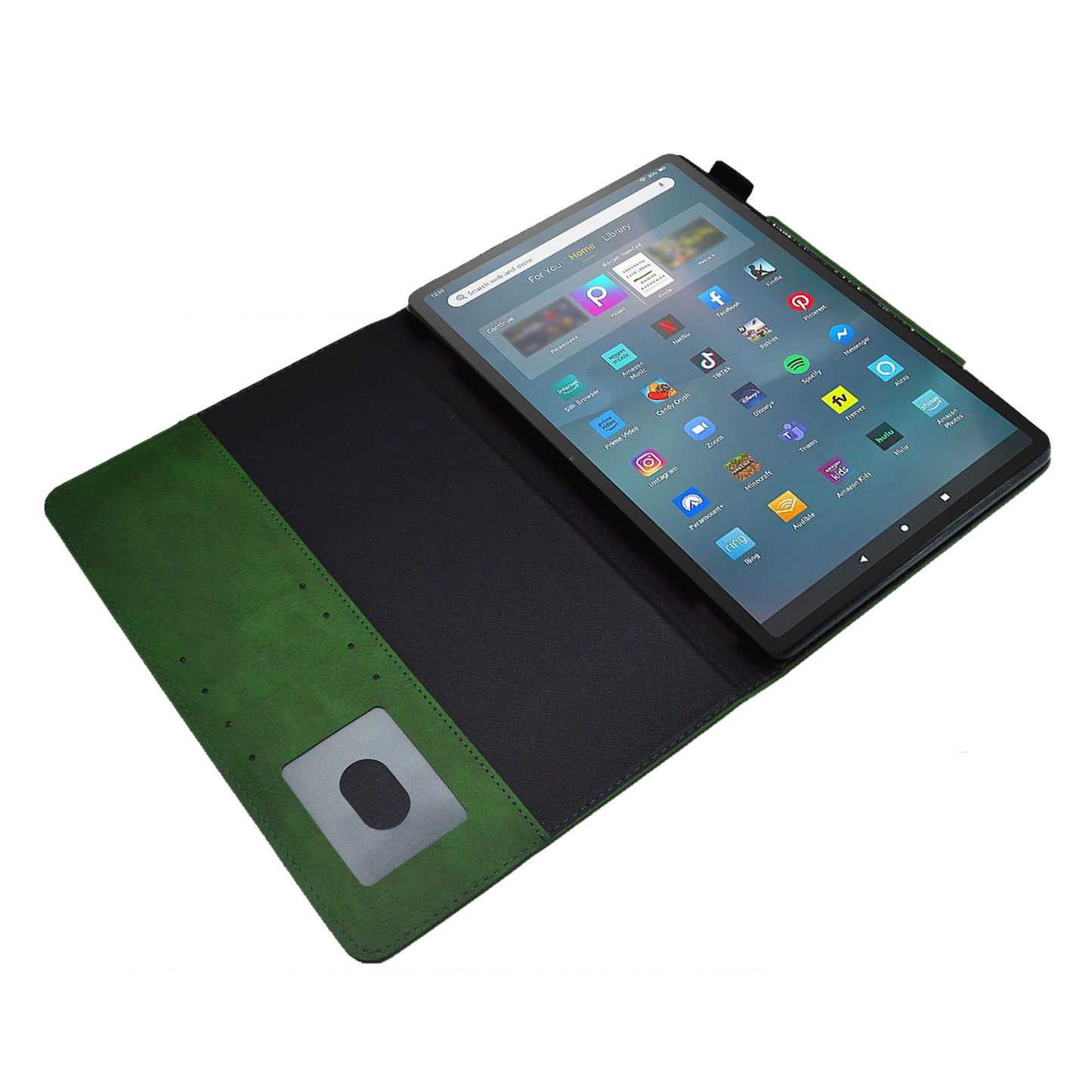 Tablet Case for Amazon Fire Max 11 , Card Holder Cowhide Texture PU Leather Stand Cover