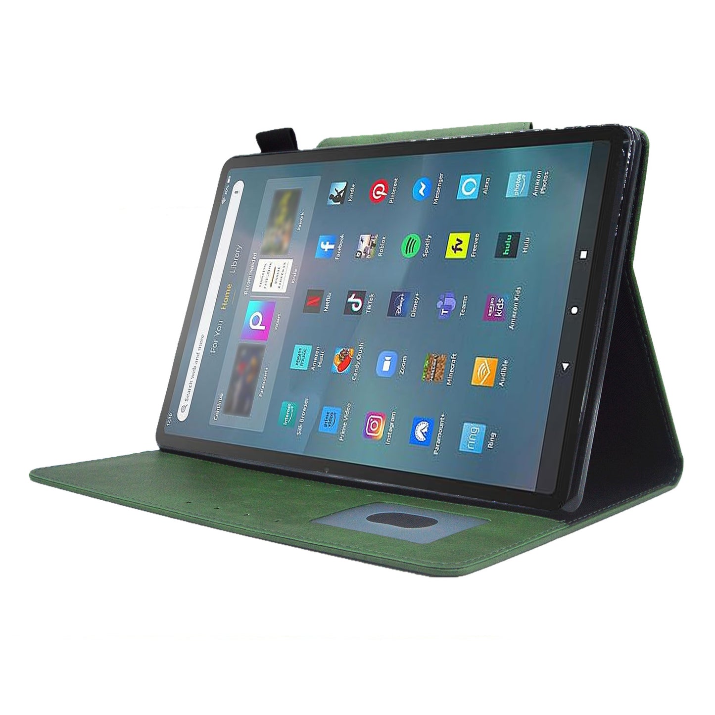 Tablet Case for Amazon Fire Max 11 , Card Holder Cowhide Texture PU Leather Stand Cover