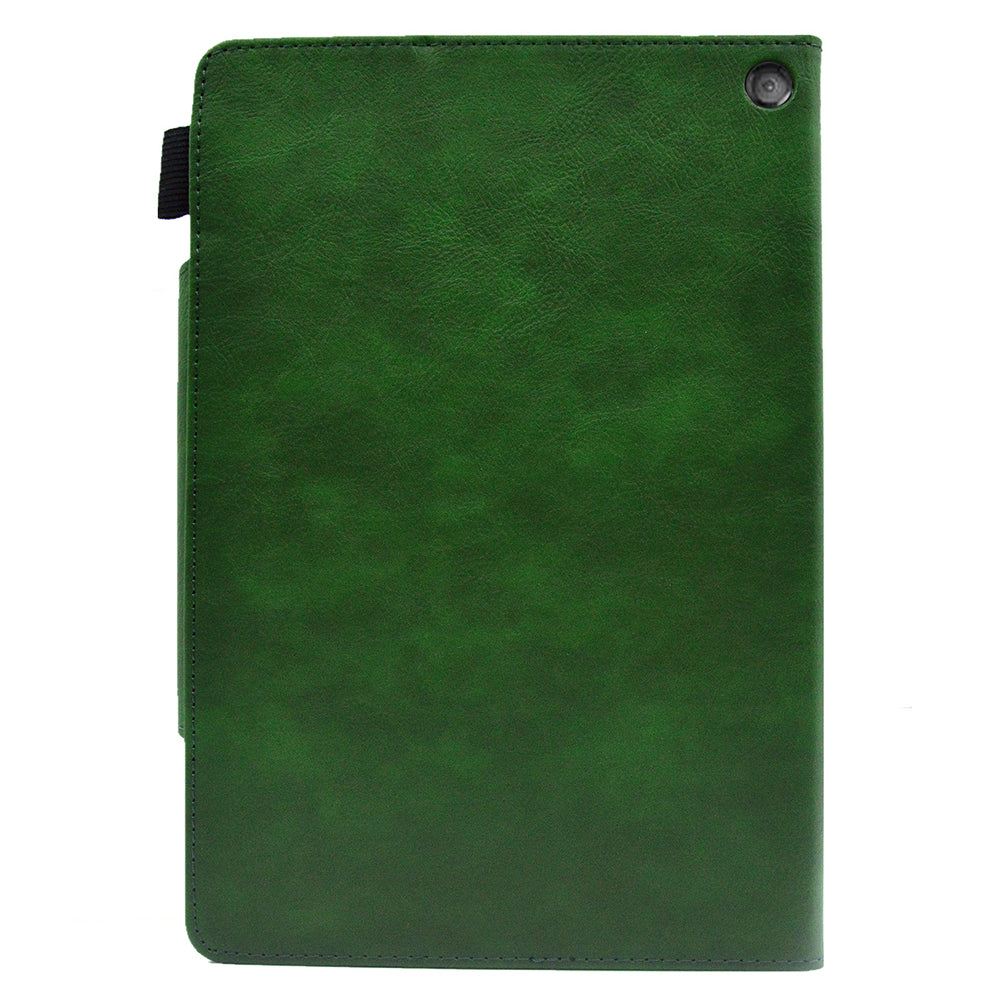Tablet Case for Amazon Fire Max 11 , Card Holder Cowhide Texture PU Leather Stand Cover