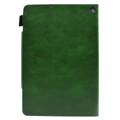 Tablet Case for Amazon Fire Max 11 , Card Holder Cowhide Texture PU Leather Stand Cover