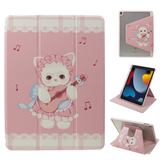 For iPad 10.2 (2021) / (2019) / (2020) / iPad Pro 10.5-inch (2017) Anti-Drop Tablet Case Pattern Printed Leather Cover with Pencil Slot