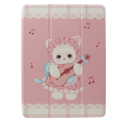 For iPad 10.2 (2021) / (2019) / (2020) / iPad Pro 10.5-inch (2017) Anti-Drop Tablet Case Pattern Printed Leather Cover with Pencil Slot