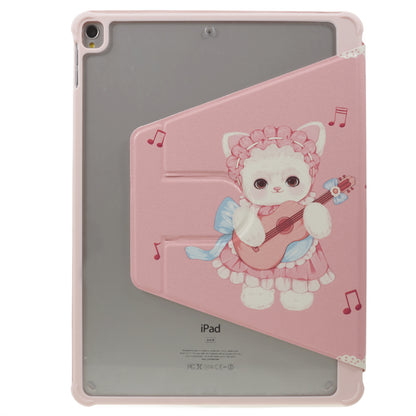 For iPad 10.2 (2021) / (2019) / (2020) / iPad Pro 10.5-inch (2017) Anti-Drop Tablet Case Pattern Printed Leather Cover with Pencil Slot