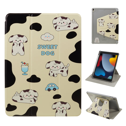 For iPad 10.2 (2021) / (2019) / (2020) / iPad Pro 10.5-inch (2017) Anti-Drop Tablet Case Pattern Printed Leather Cover with Pencil Slot