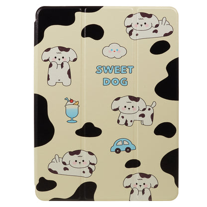 For iPad 10.2 (2021) / (2019) / (2020) / iPad Pro 10.5-inch (2017) Anti-Drop Tablet Case Pattern Printed Leather Cover with Pencil Slot