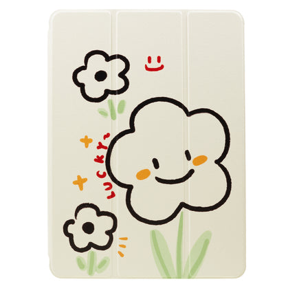 For iPad 10.2 (2021) / (2019) / (2020) / iPad Pro 10.5-inch (2017) Anti-Drop Tablet Case Pattern Printed Leather Cover with Pencil Slot