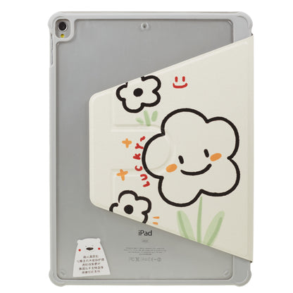 For iPad 10.2 (2021) / (2019) / (2020) / iPad Pro 10.5-inch (2017) Anti-Drop Tablet Case Pattern Printed Leather Cover with Pencil Slot