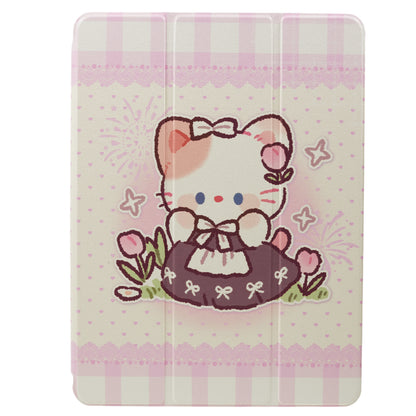 For iPad 10.2 (2021) / (2019) / (2020) / iPad Pro 10.5-inch (2017) Anti-Drop Tablet Case Pattern Printed Leather Cover with Pencil Slot