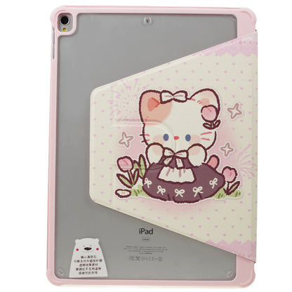 For iPad 10.2 (2021) / (2019) / (2020) / iPad Pro 10.5-inch (2017) Anti-Drop Tablet Case Pattern Printed Leather Cover with Pencil Slot