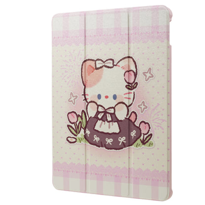 For iPad 10.2 (2021) / (2019) / (2020) / iPad Pro 10.5-inch (2017) Anti-Drop Tablet Case Pattern Printed Leather Cover with Pencil Slot