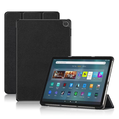 For Amazon Fire Max 11 Tri-fold Stand Tablet Case PU Leather Auto Wake / Sleep Full Body Protection Cover
