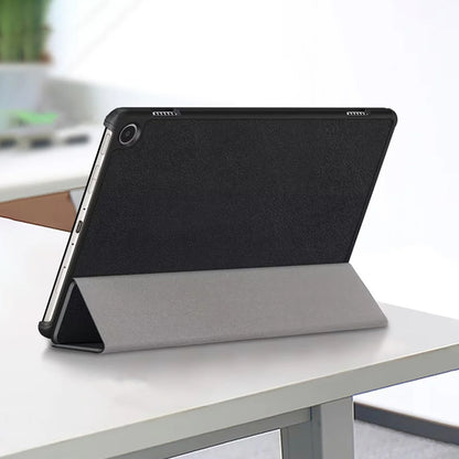 For Amazon Fire Max 11 Tri-fold Stand Tablet Case PU Leather Auto Wake / Sleep Full Body Protection Cover