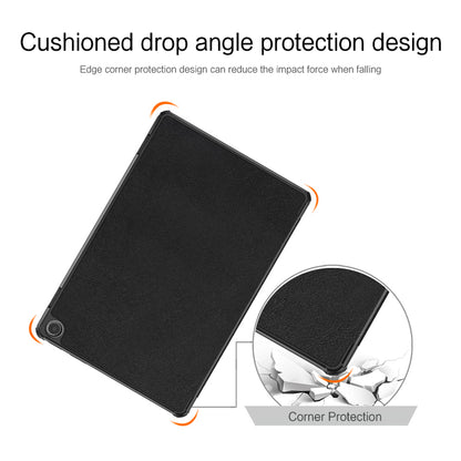 For Amazon Fire Max 11 Tri-fold Stand Tablet Case PU Leather Auto Wake / Sleep Full Body Protection Cover
