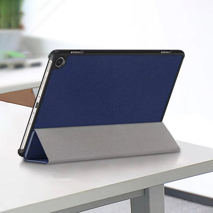 For Amazon Fire Max 11 Tri-fold Stand Tablet Case PU Leather Auto Wake / Sleep Full Body Protection Cover