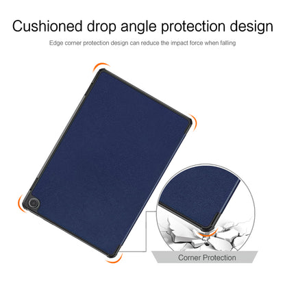 For Amazon Fire Max 11 Tri-fold Stand Tablet Case PU Leather Auto Wake / Sleep Full Body Protection Cover