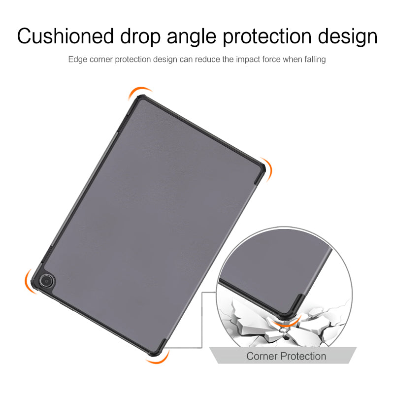 For Amazon Fire Max 11 Tri-fold Stand Tablet Case PU Leather Auto Wake / Sleep Full Body Protection Cover