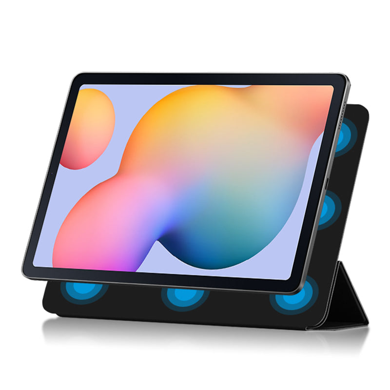 Tri-fold Stand Cover for Samsung Galaxy Tab S6 Lite / Tab S6 Lite (2022) , PU Leather Magnetic Smart Tablet Case