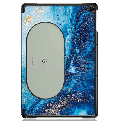 Pattern Printed Shockproof Case for Google Pixel Tablet Tri-fold Stand PU Leather Tablet Cover