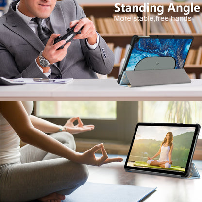 Pattern Printed Shockproof Case for Google Pixel Tablet Tri-fold Stand PU Leather Tablet Cover