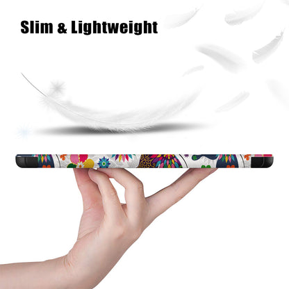 Pattern Printed Shockproof Case for Google Pixel Tablet Tri-fold Stand PU Leather Tablet Cover