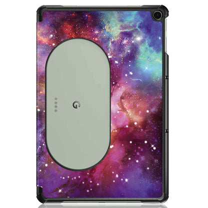 Pattern Printed Shockproof Case for Google Pixel Tablet Tri-fold Stand PU Leather Tablet Cover