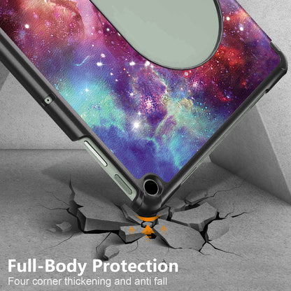 Pattern Printed Shockproof Case for Google Pixel Tablet Tri-fold Stand PU Leather Tablet Cover