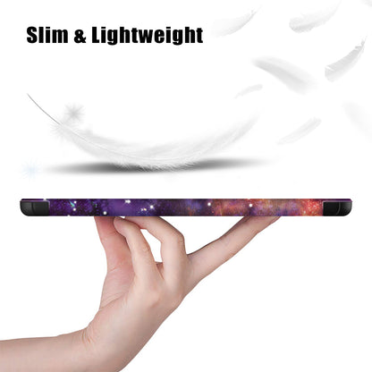 Pattern Printed Shockproof Case for Google Pixel Tablet Tri-fold Stand PU Leather Tablet Cover