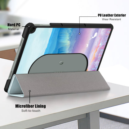 Pattern Printed Shockproof Case for Google Pixel Tablet Tri-fold Stand PU Leather Tablet Cover