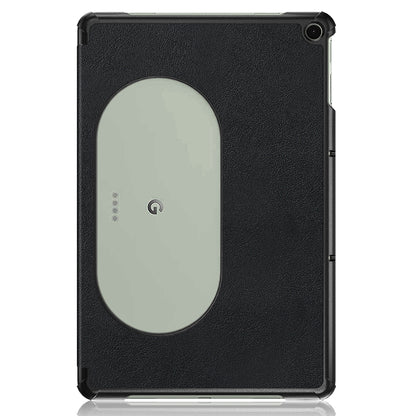 Pure Color Protective Case for Google Pixel Tablet PU Leather Anti-drop Tablet Cover with Case Tri-fold Stand