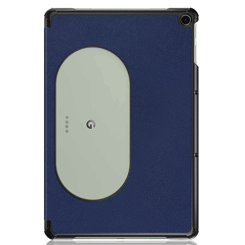 Pure Color Protective Case for Google Pixel Tablet PU Leather Anti-drop Tablet Cover with Case Tri-fold Stand