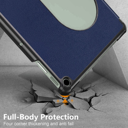 Pure Color Protective Case for Google Pixel Tablet PU Leather Anti-drop Tablet Cover with Case Tri-fold Stand