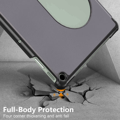 Pure Color Protective Case for Google Pixel Tablet PU Leather Anti-drop Tablet Cover with Case Tri-fold Stand