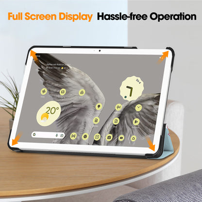 Trifold Stand PU Leather Case for Google Pixel Tablet , Pattern Printing Protective Tablet Cover