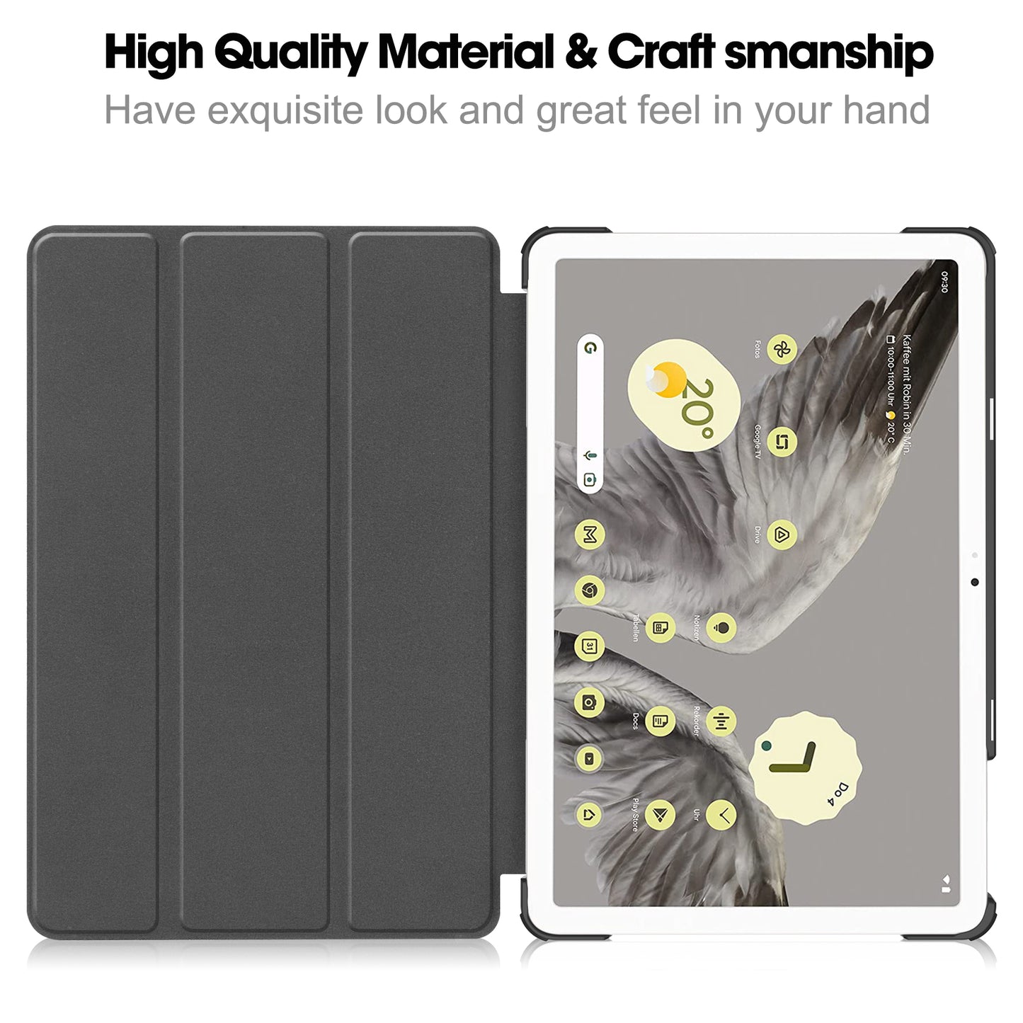 Trifold Stand PU Leather Case for Google Pixel Tablet , Pattern Printing Protective Tablet Cover