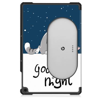 Trifold Stand PU Leather Case for Google Pixel Tablet , Pattern Printing Protective Tablet Cover