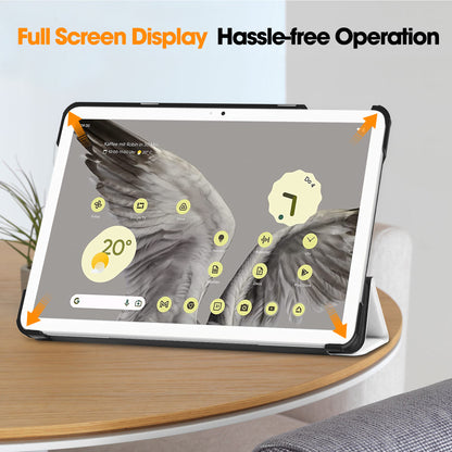Trifold Stand PU Leather Case for Google Pixel Tablet , Pattern Printing Protective Tablet Cover